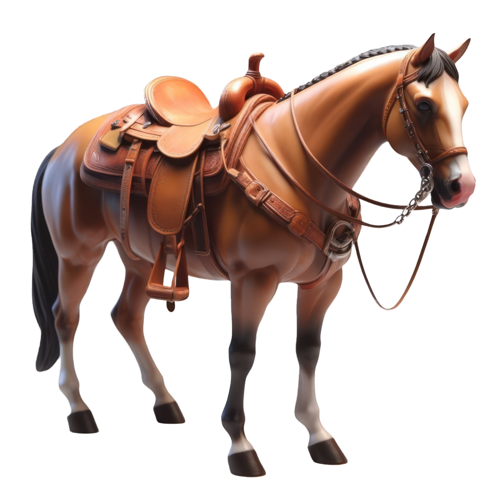 AI generated horse isolated on transparent background. AI Generated
