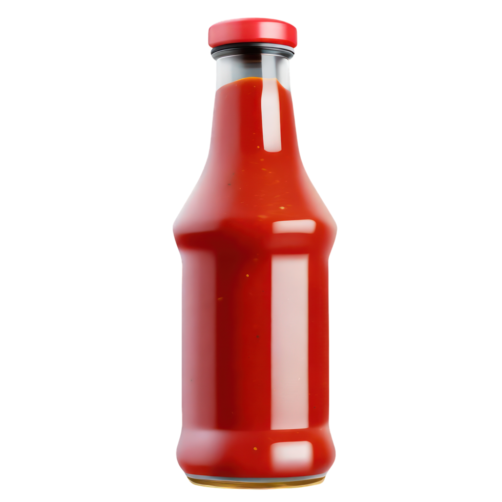 AI generated bottle Hot sauce isolated on transparent background. AI Generated png