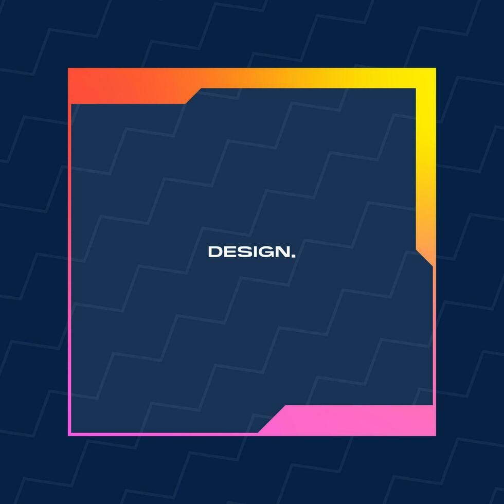 Futuristic square gradient background. Pop up window vector illustration.