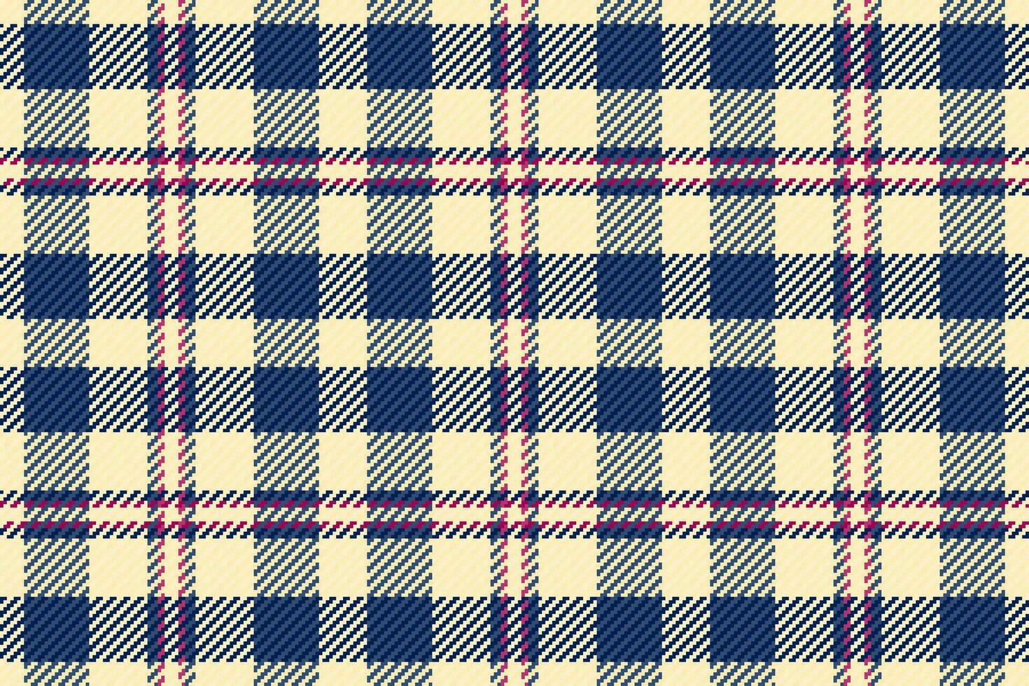 60s vector pattern seamless, printout textile tartan background. Micro fabric check texture plaid in blue and blanched almond colors.