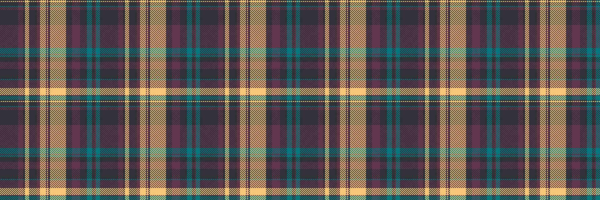 Pure fabric plaid check, uk vector tartan textile. Difficult texture background pattern seamless in dark and pink colors.