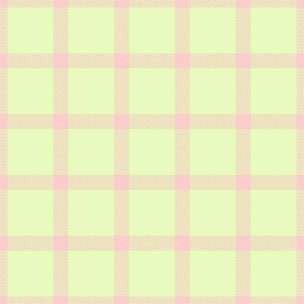 Comfort background texture vector, micro textile pattern fabric. Reel check plaid tartan seamless in light color. vector