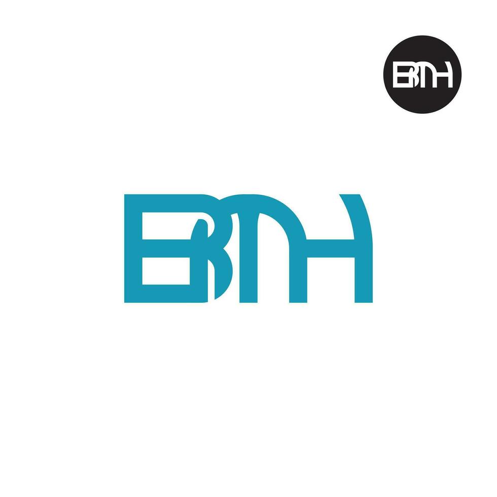 Letter BMH Monogram Logo Design vector