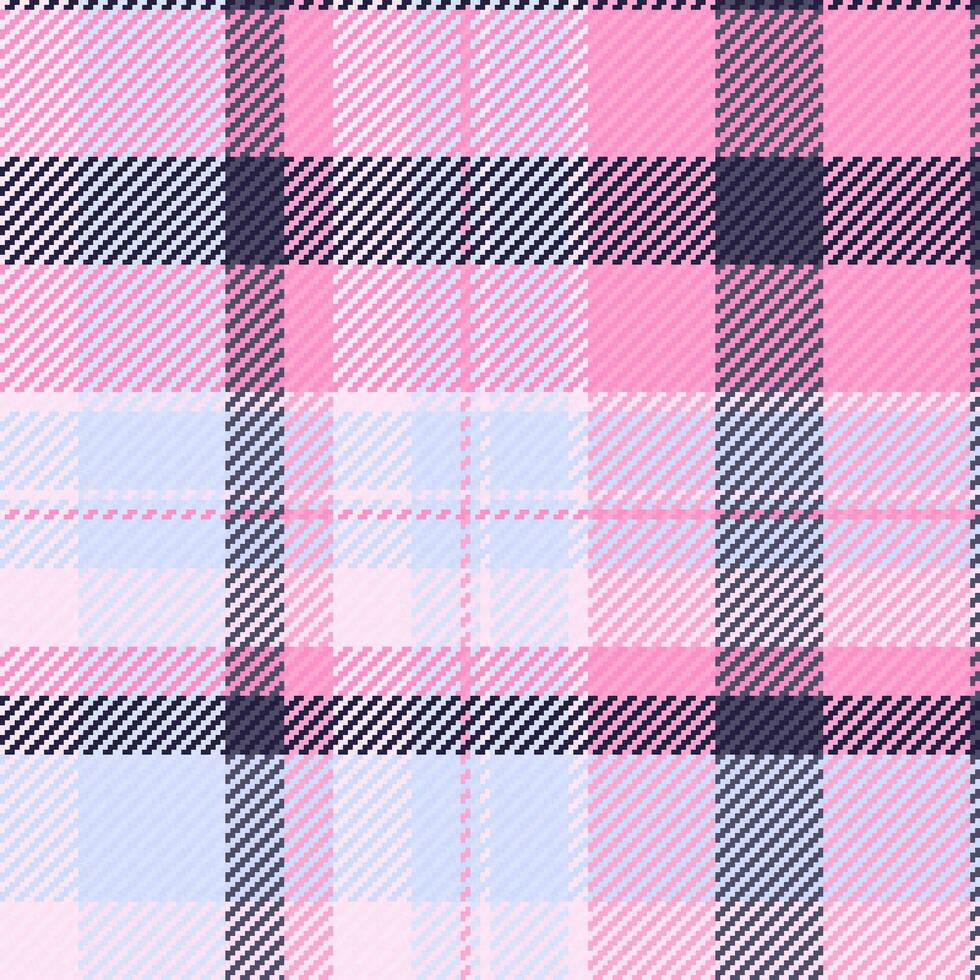 Tartan fabric pattern of textile plaid vector with a check background seamless texture.