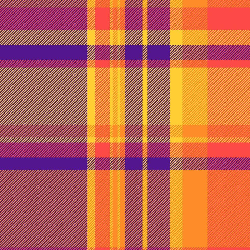 Textile background vector of plaid fabric check with a texture seamless pattern tartan.