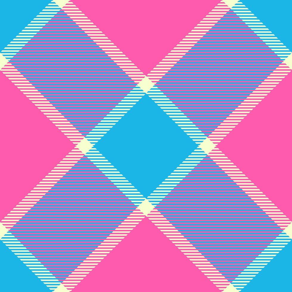 Fabric pattern check of texture seamless vector with a textile tartan plaid background.