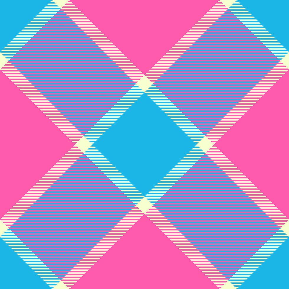 Fabric pattern check of texture seamless vector with a textile tartan plaid background.