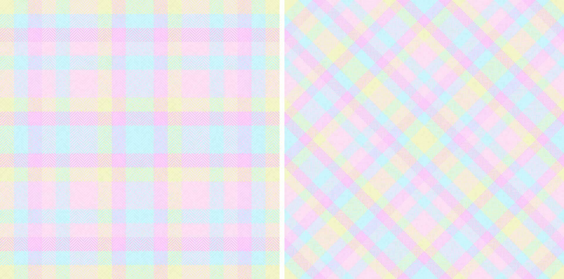 Textile plaid check of background seamless pattern with a fabric texture vector tartan.