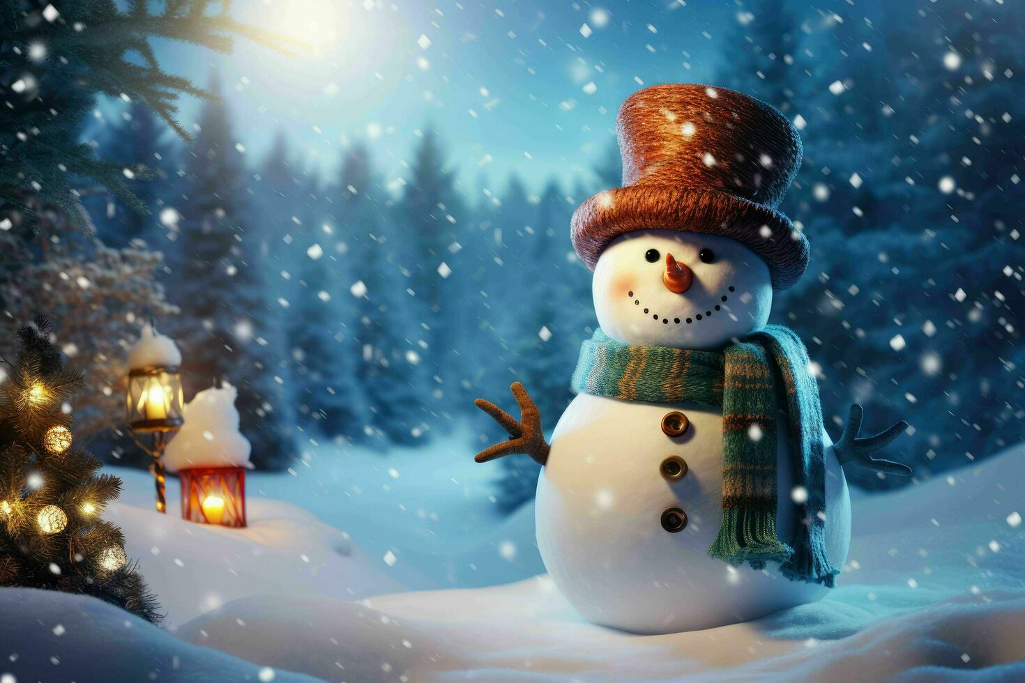 AI generated Christmas background free photo