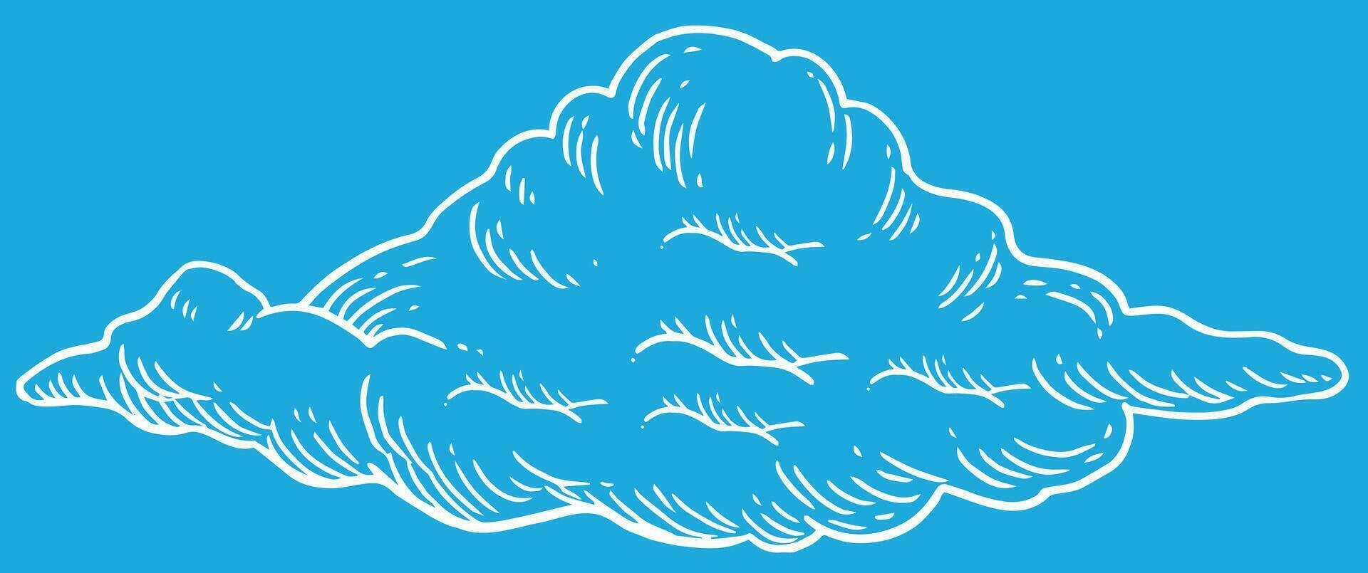 Minimal Hand Drawn Cloud Vector