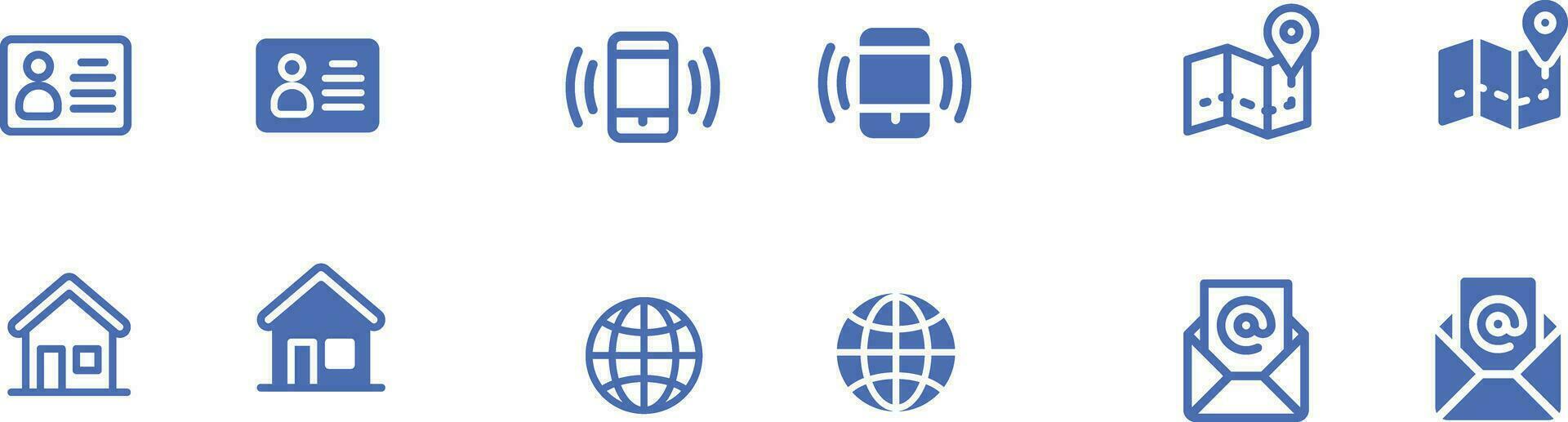 Vector icons for business card