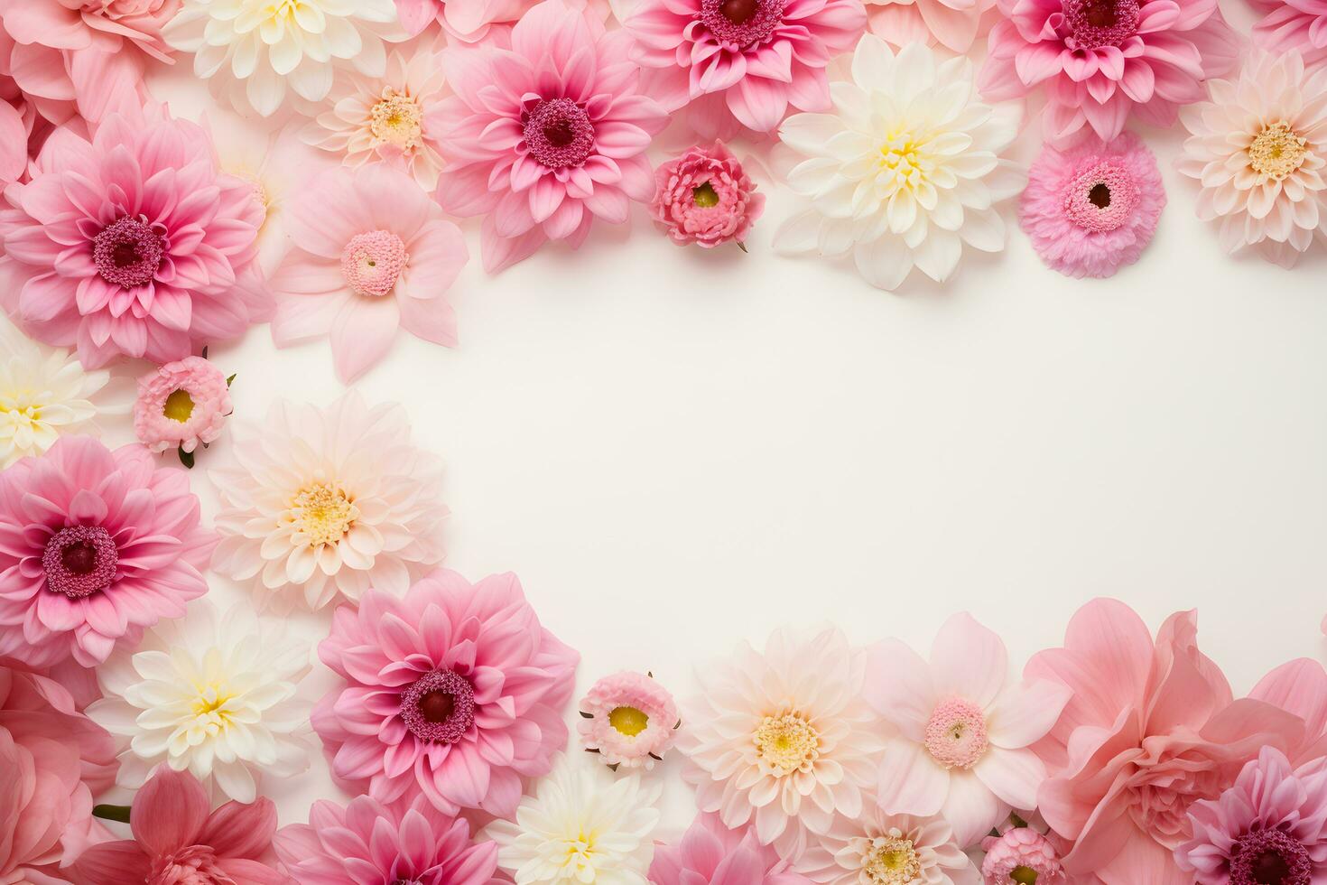 AI generated beautiful floral background photo