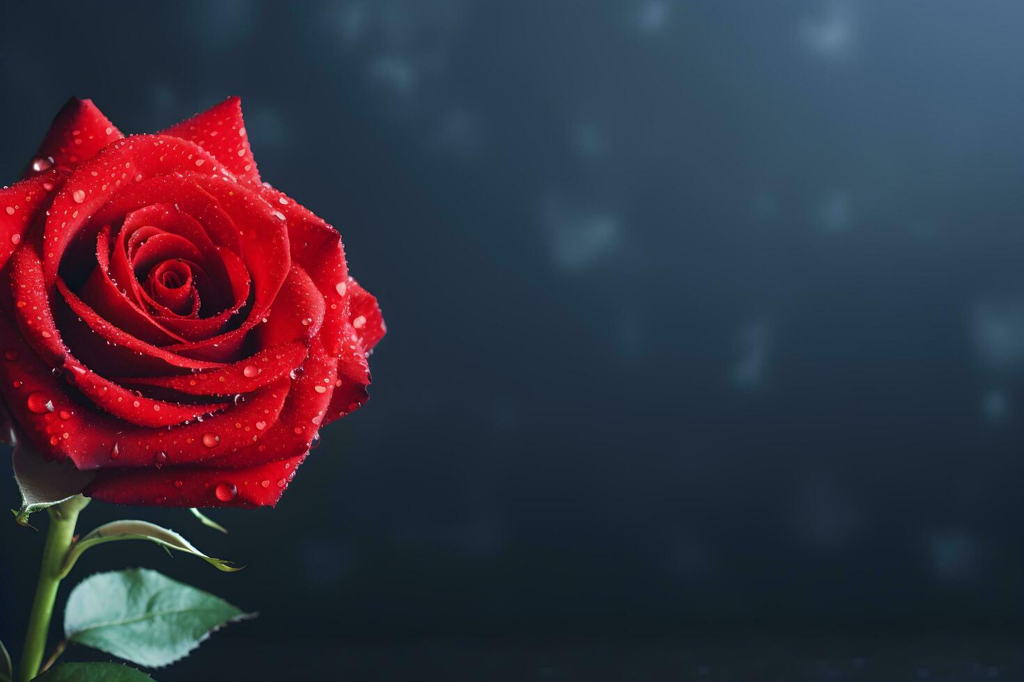 AI generated beautiful red rose background photo