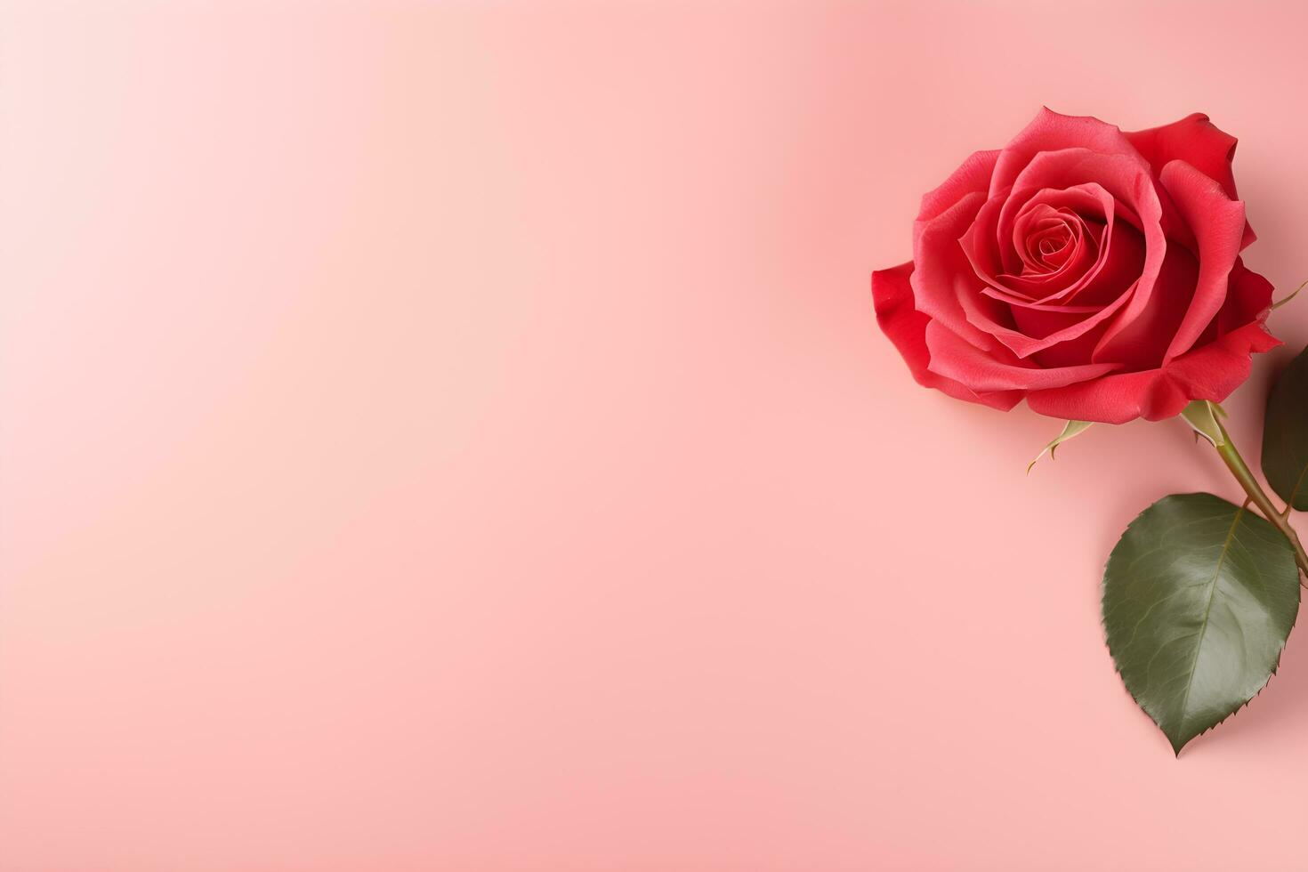 AI generated beautiful red rose background photo