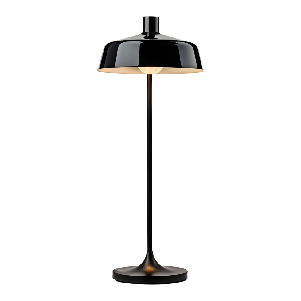 AI generated Black Lamp Isolated on Transparent Background png