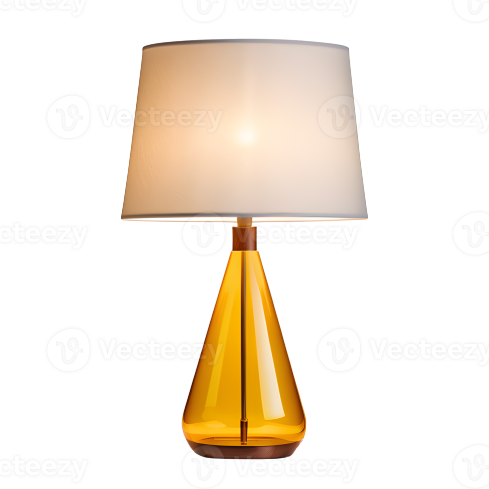 AI generated Mid Century Table Lamp Isolated on Transparent Background png