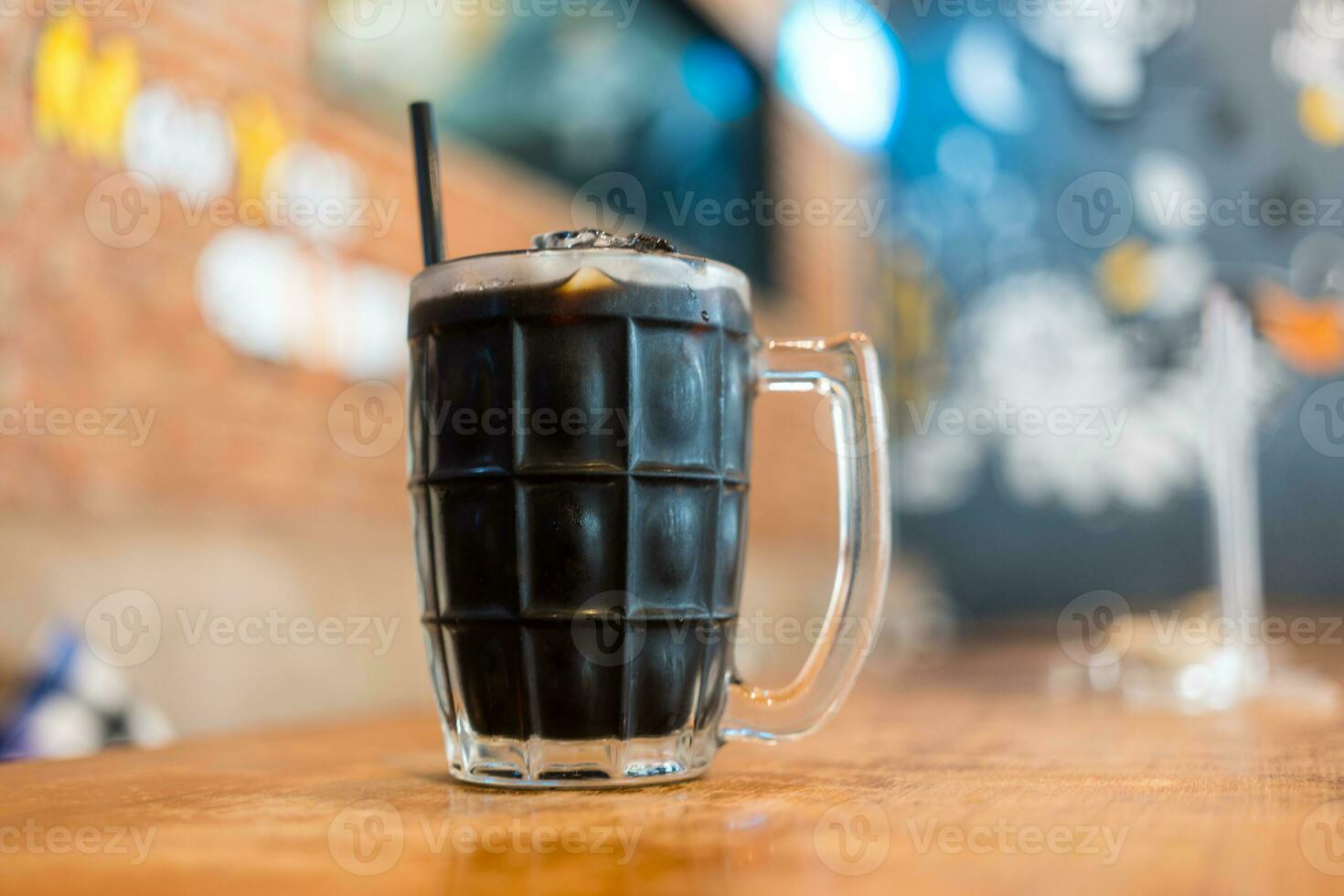 Oliang or Thai style iced black coffee photo