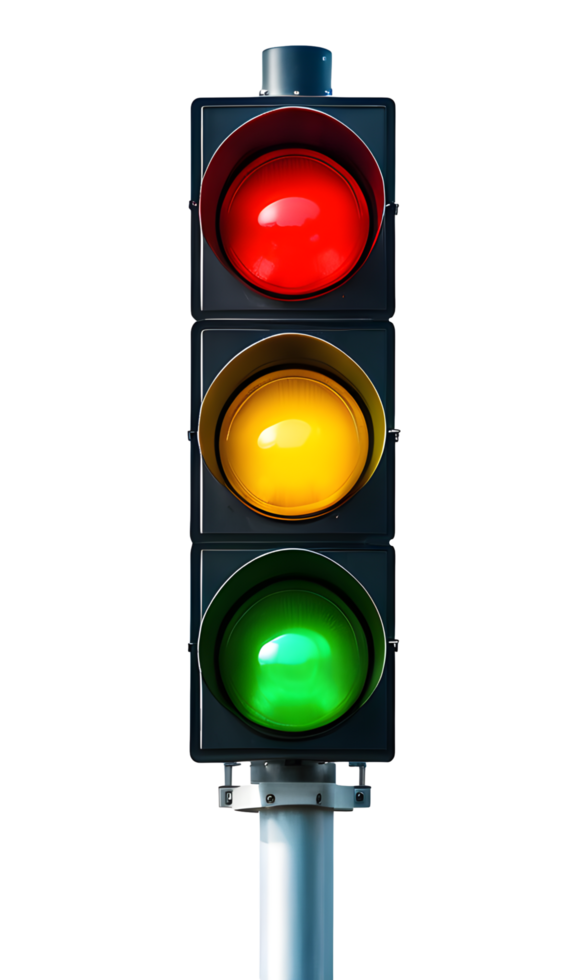 AI generated Traffic Light Isolated on Transparent Background png