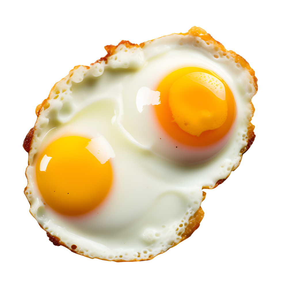 AI generated Two Fried Eggs Isolated on Transparent Background png