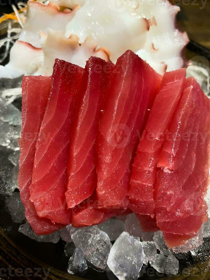 Fresh tuna raw sashimi photo