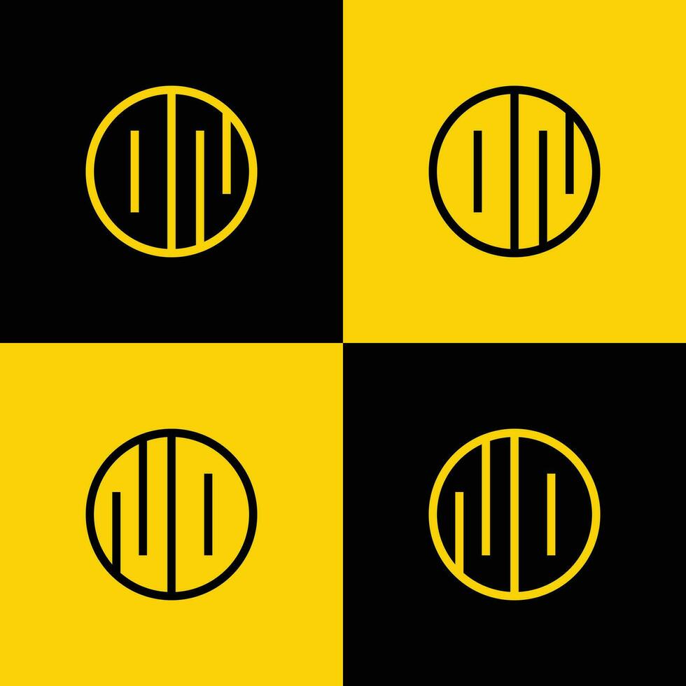 Simple DN and ND Letter Circle Logo Set, suitable for business with DN or ND initials vector