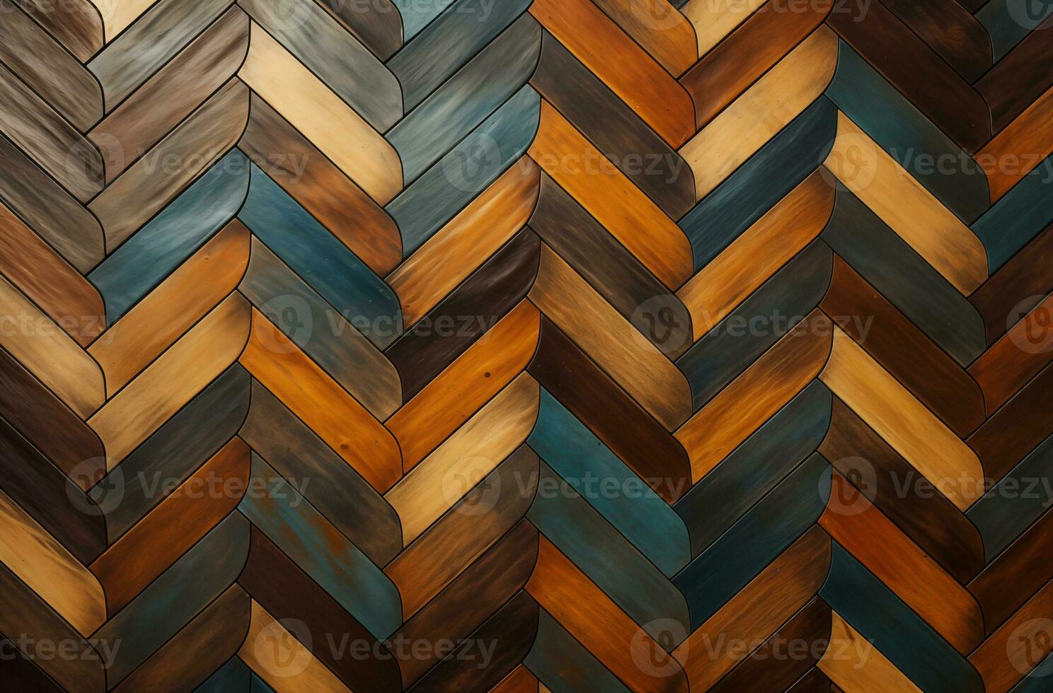 AI generated Wooden chevron pattern stock photo image of seamless pattern