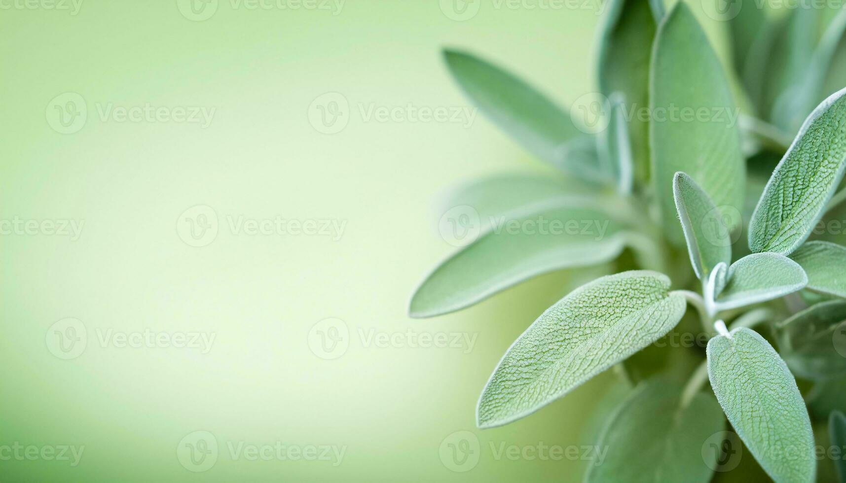 AI generated Sage leaf medicine herbal ingredient. Health aromatherapy herb. photo