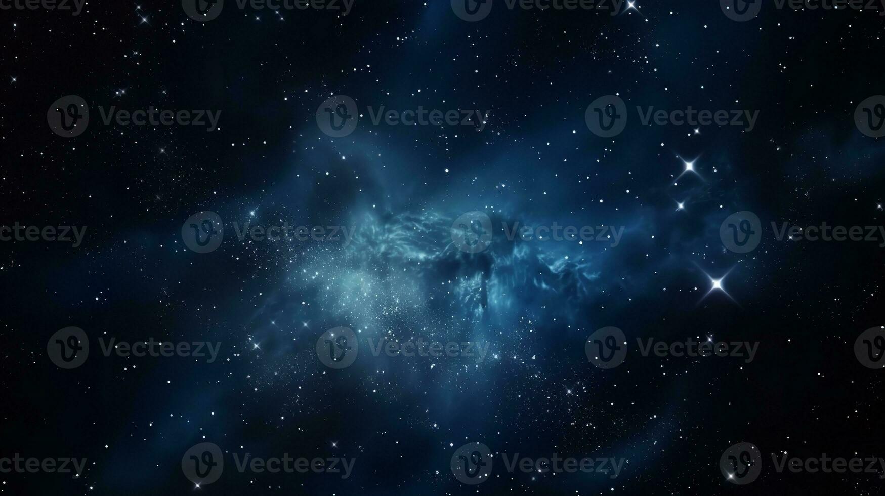 The planet's and galaxy's stars in empty space provided the image's, Generative AI. photo