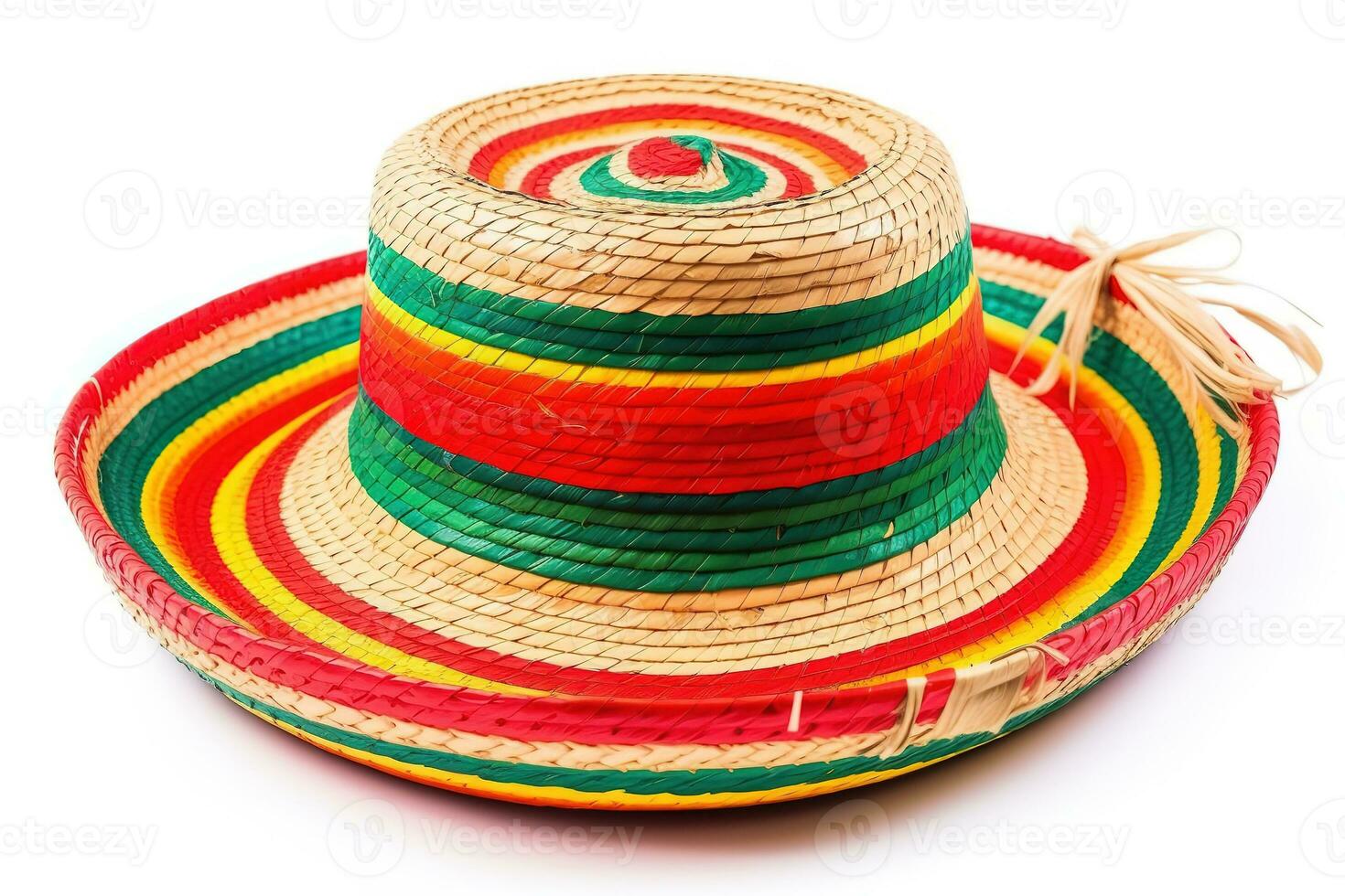AI generated a colorful sombrero on a white background photo