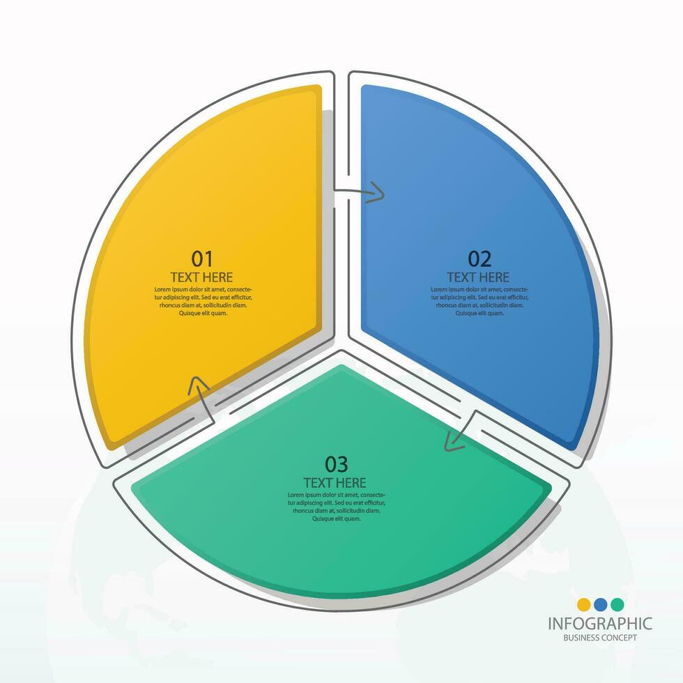Infographic with 3 steps, process or options. vector