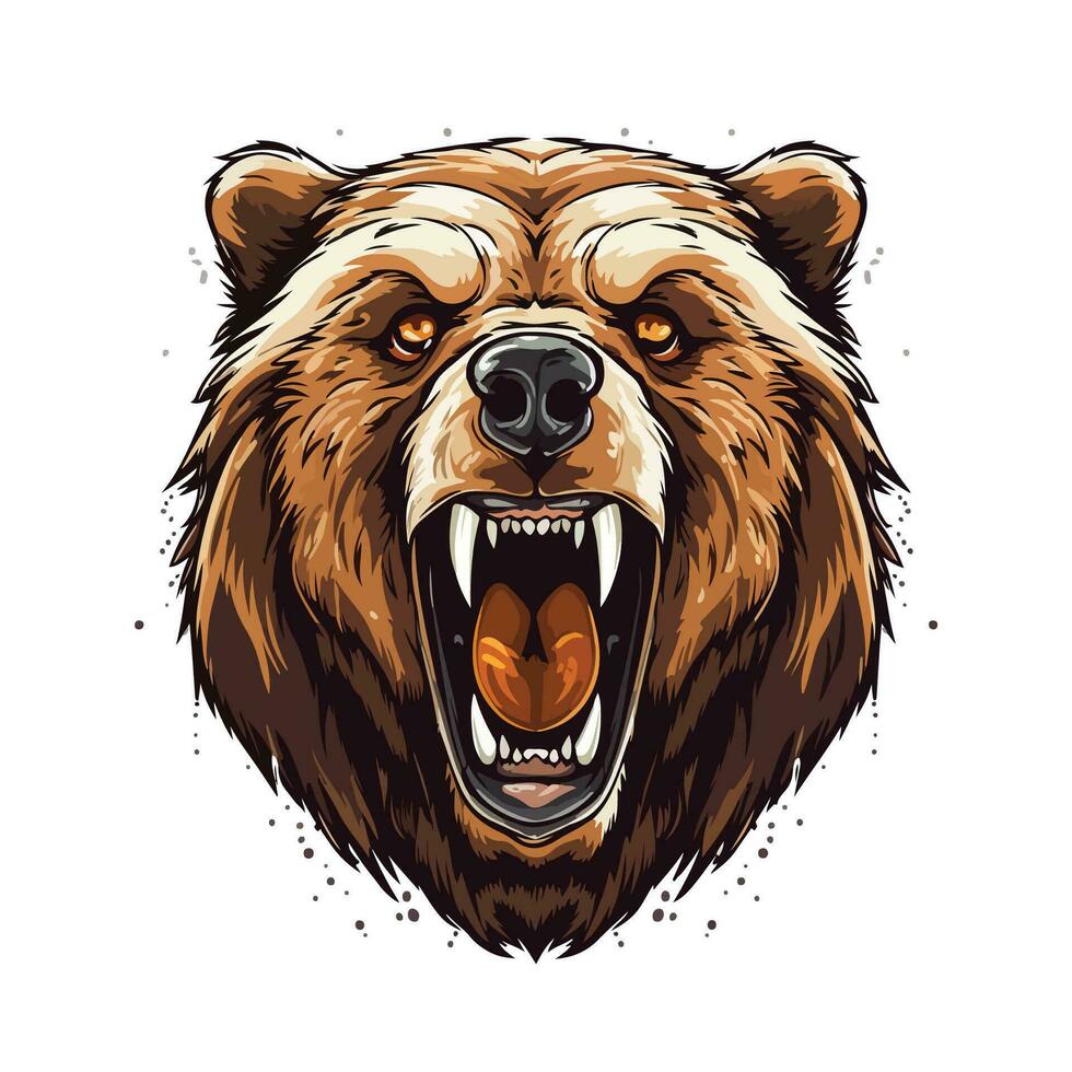 roaring bear vector