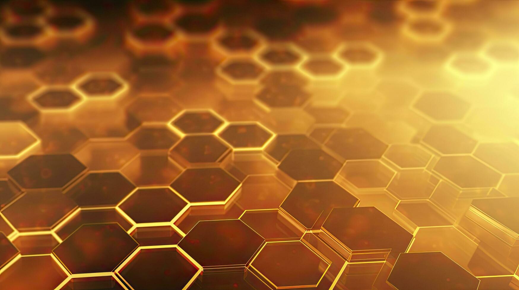 AI generated Digital hexagon abstract background photo