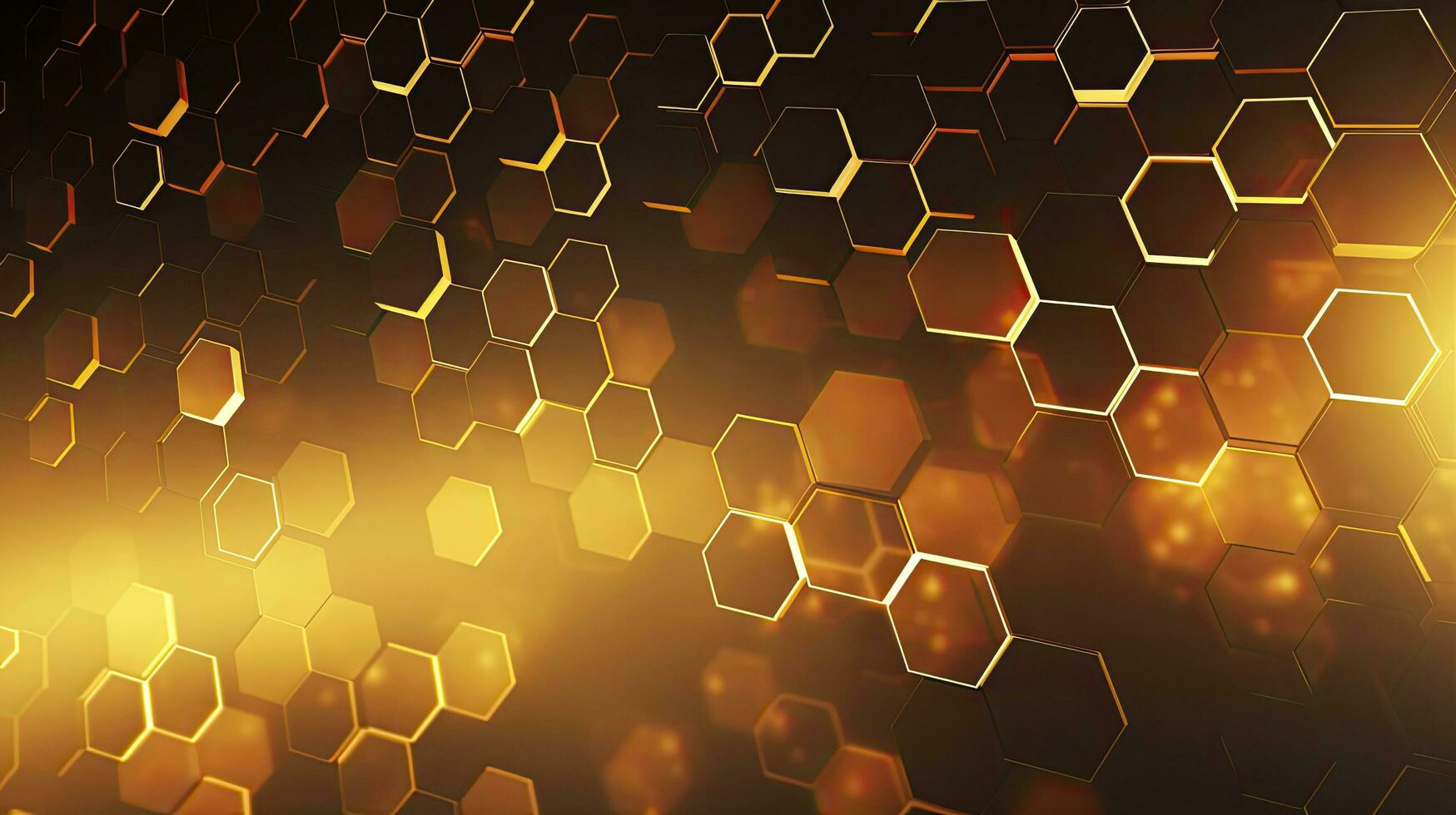 AI generated Digital hexagon abstract background photo