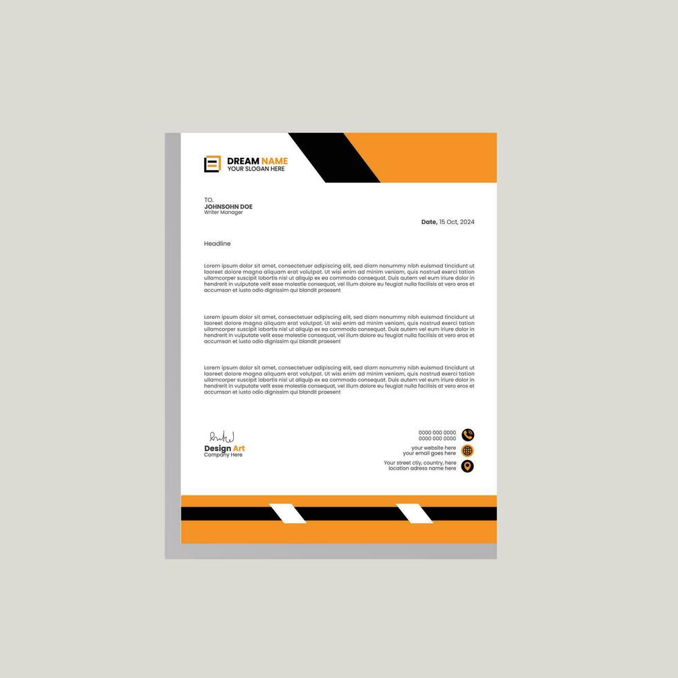 Letterhead Company Template vector