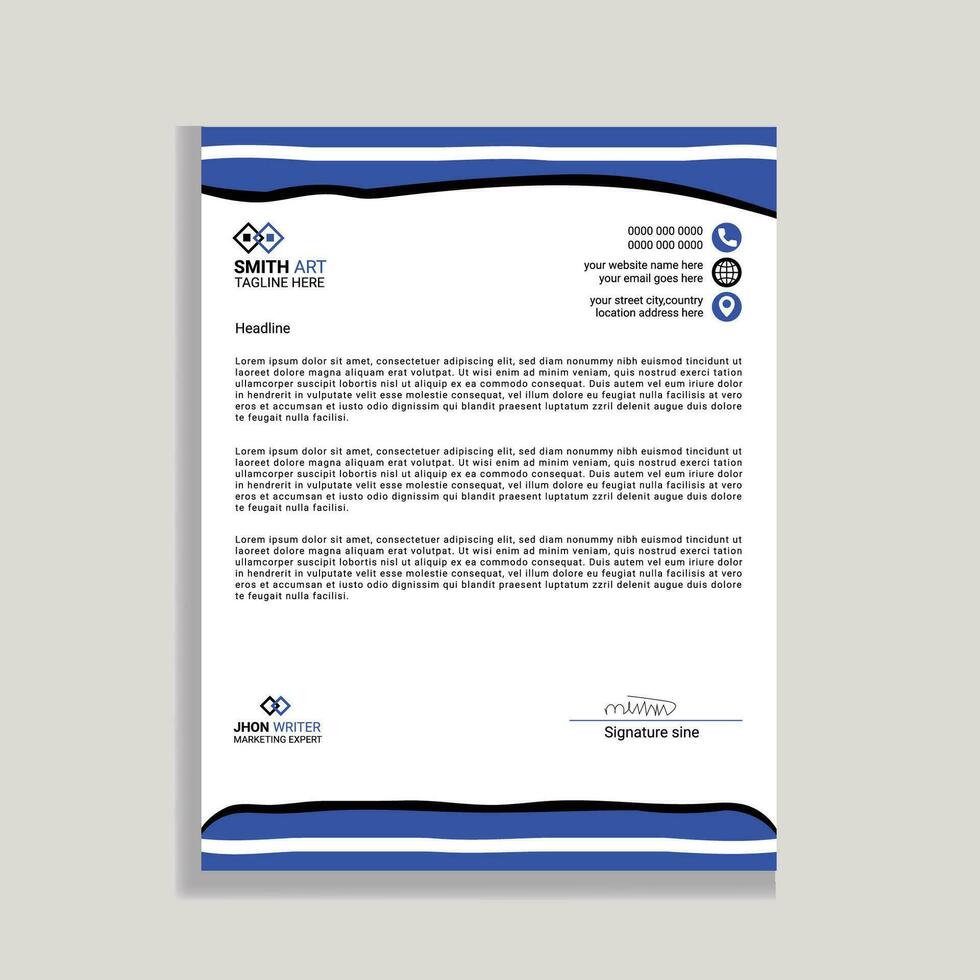 Letterhead Creative Design vector