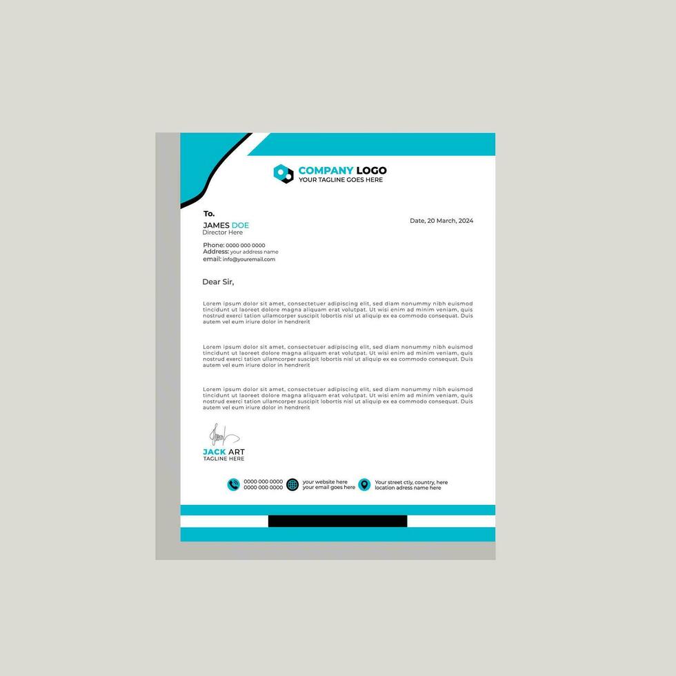 Letterhead Company Template vector