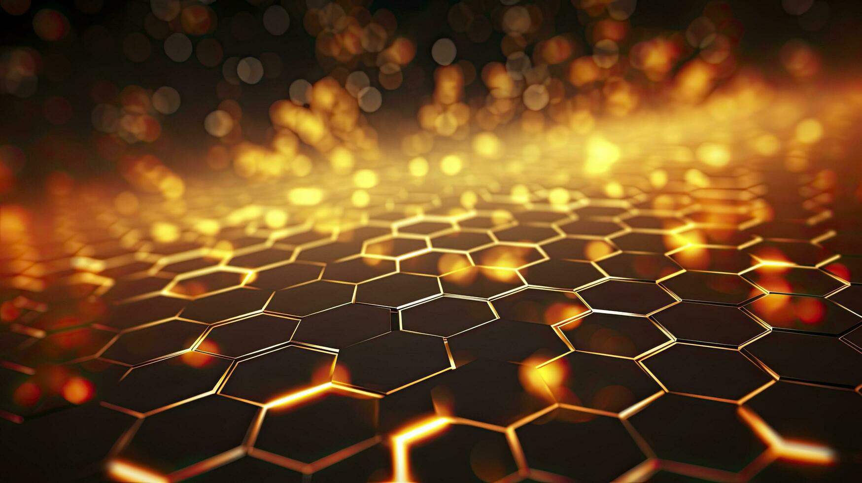 AI generated Digital hexagon abstract background photo