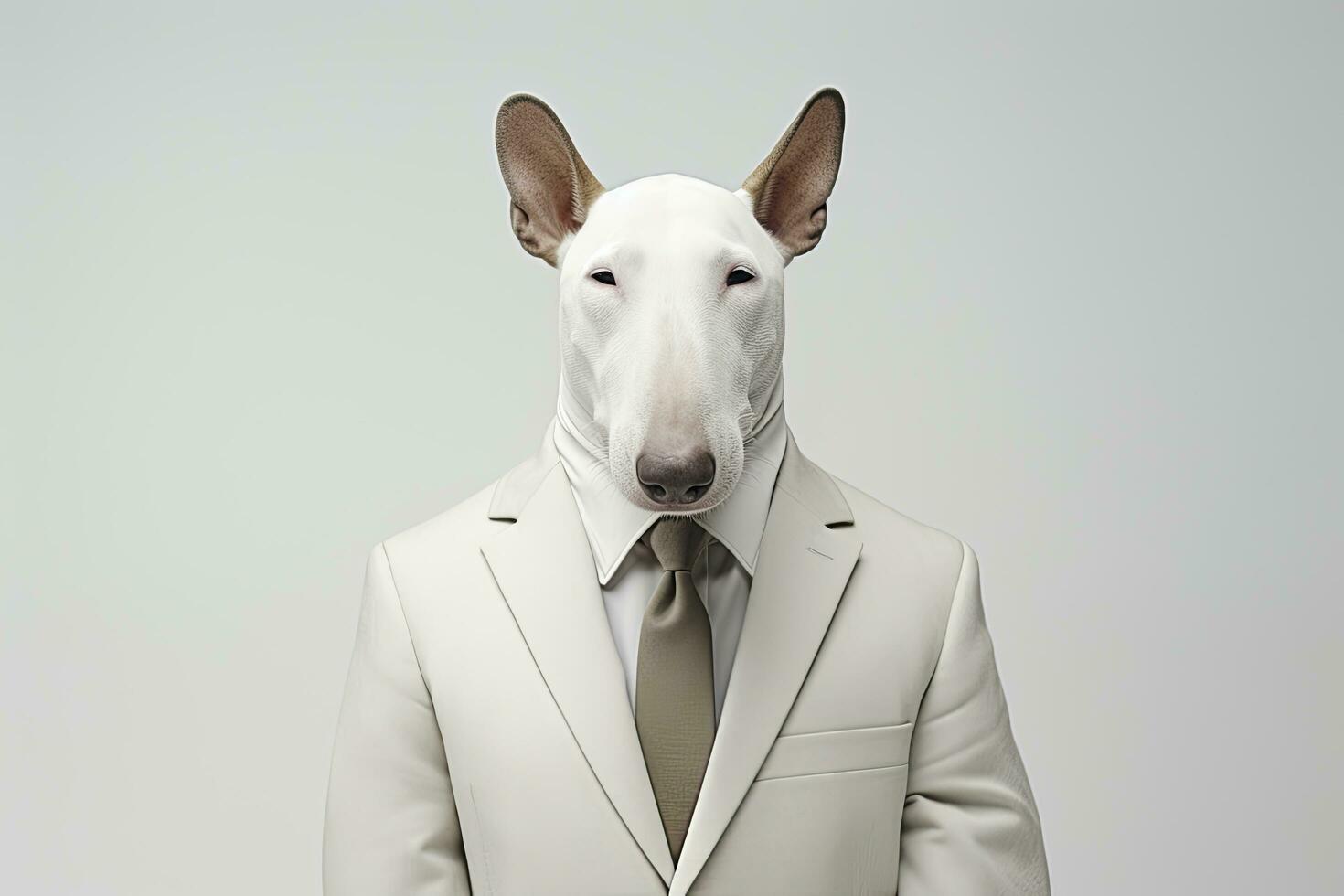 AI generated A businessman with dog head isolated photo