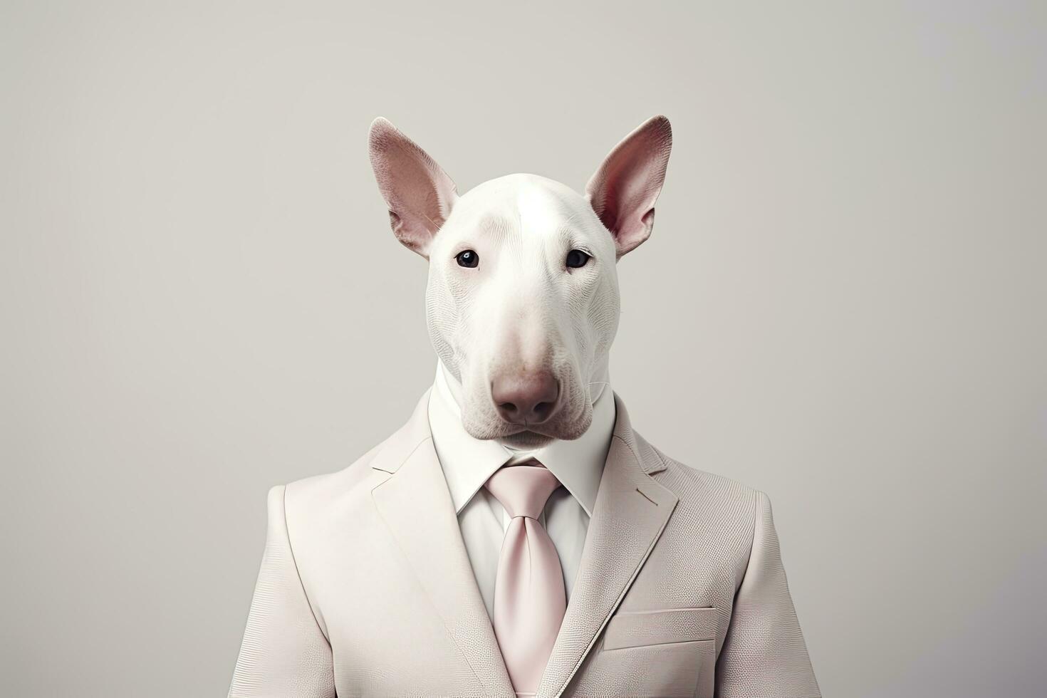 AI generated A businessman with dog head isolated photo