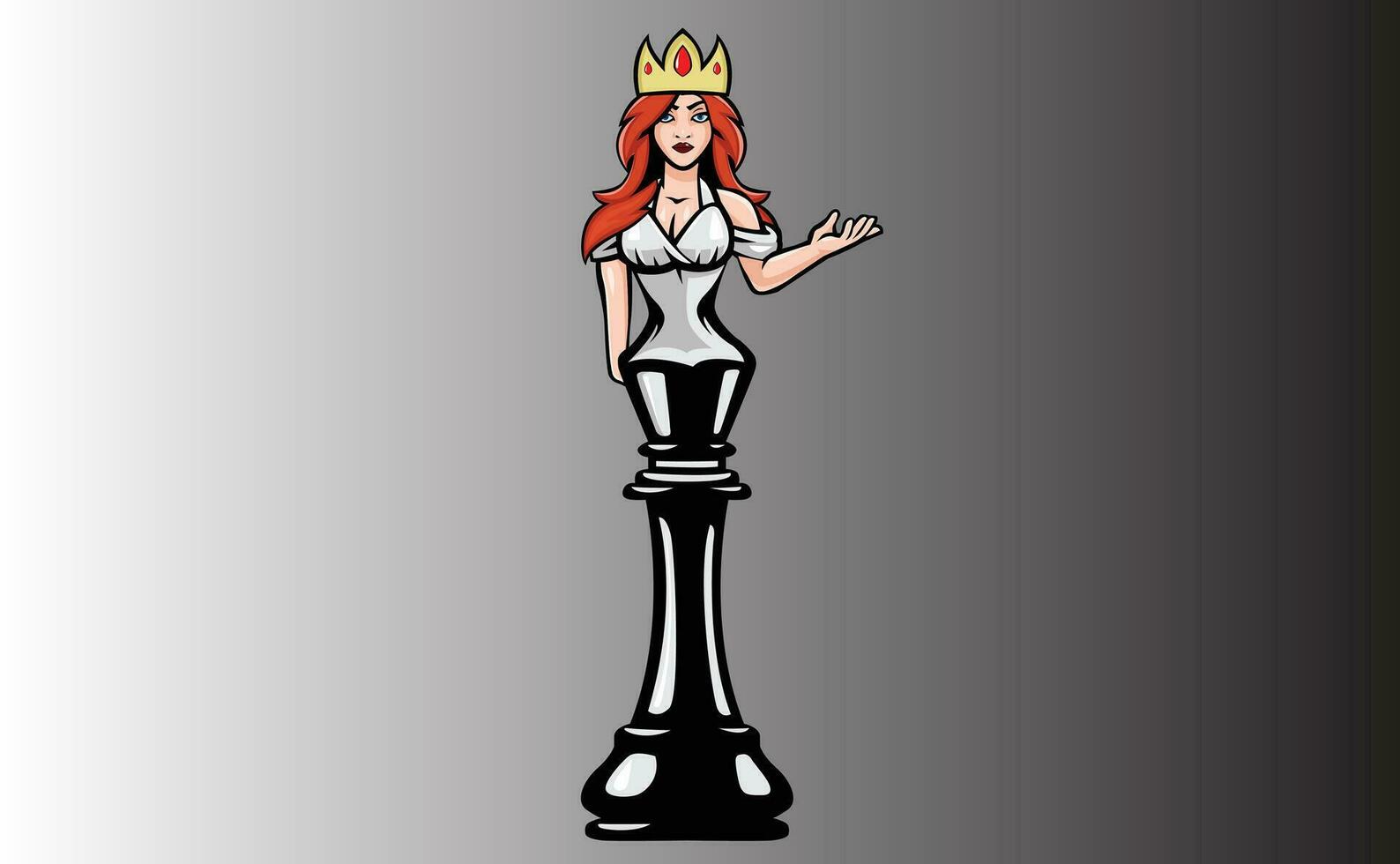 ajedrez reina ilustración vector