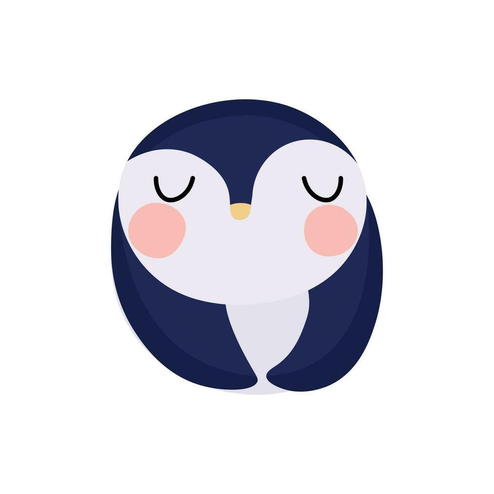 Cute Scandinavian penguin illustration isolated. Perfect for prints and postcard. vector