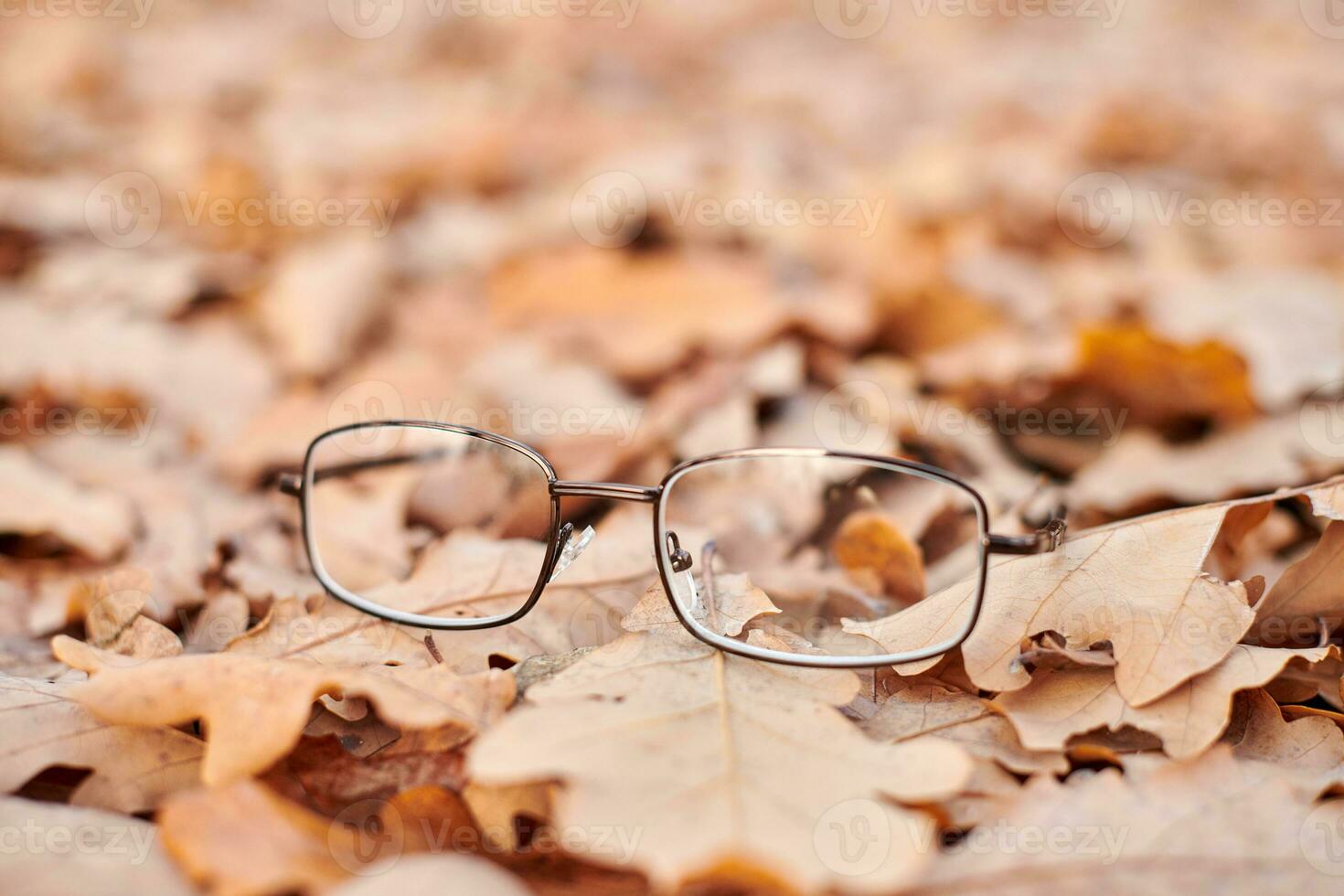 anteojos perdidos como símbolo de pérdida repentina de la visión. foto