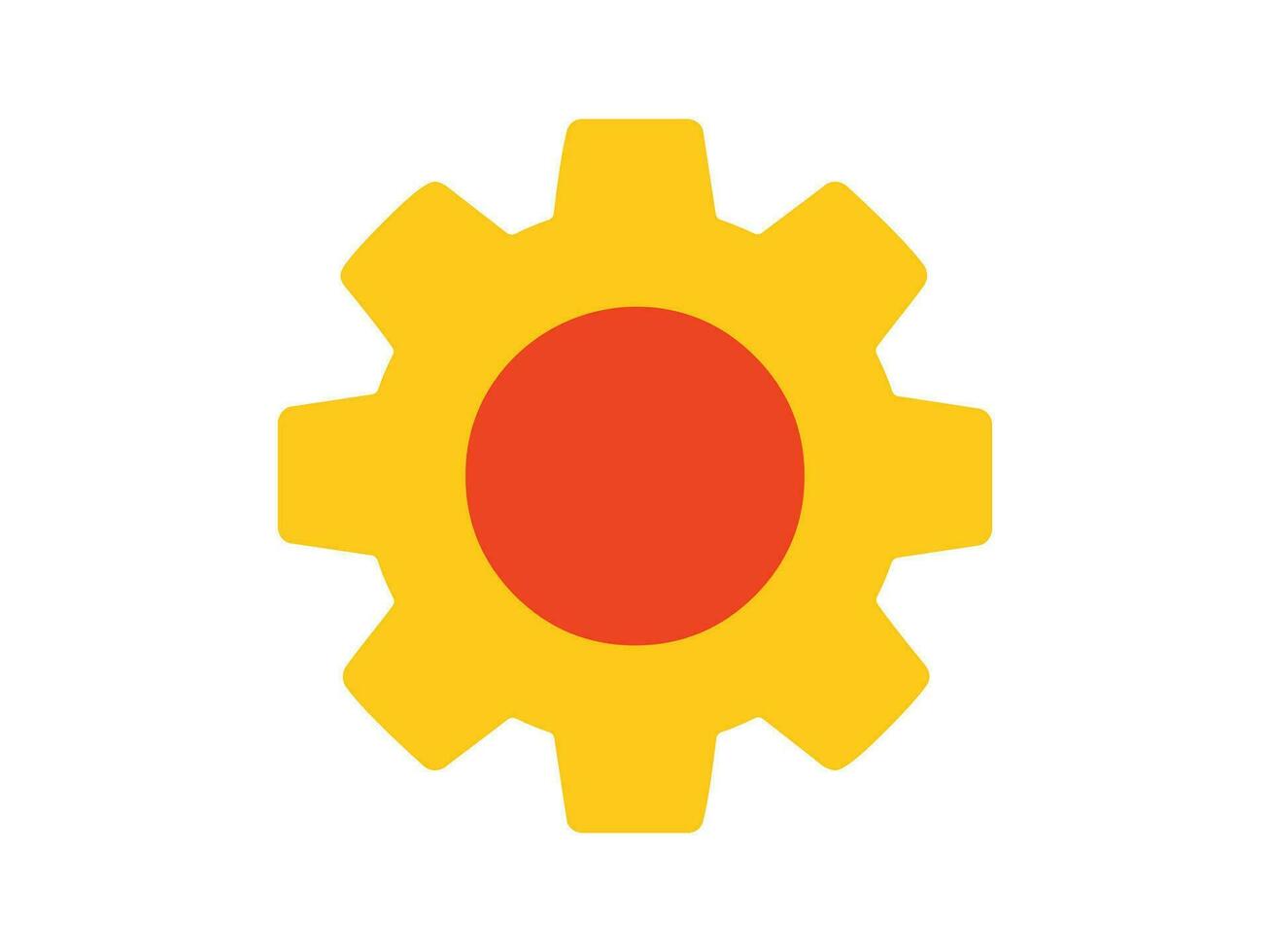 Colourful mechanism setting gear tool flat design vector