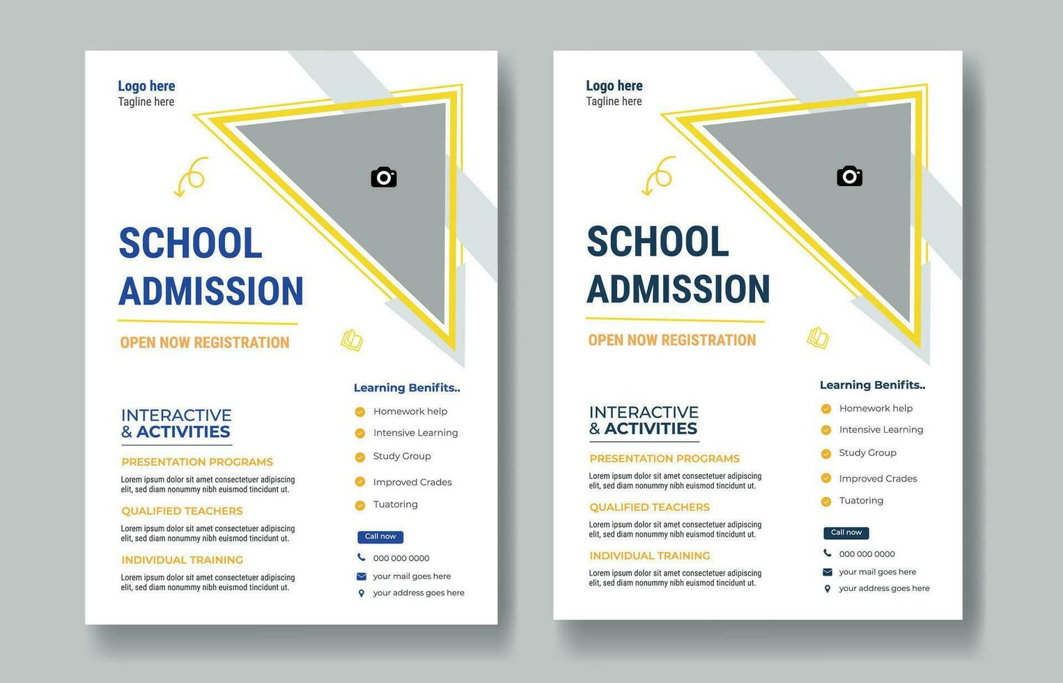 School Admission Flyer 2024 vector