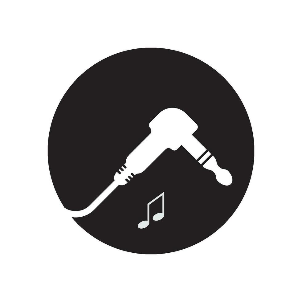 Audio jack icon vector