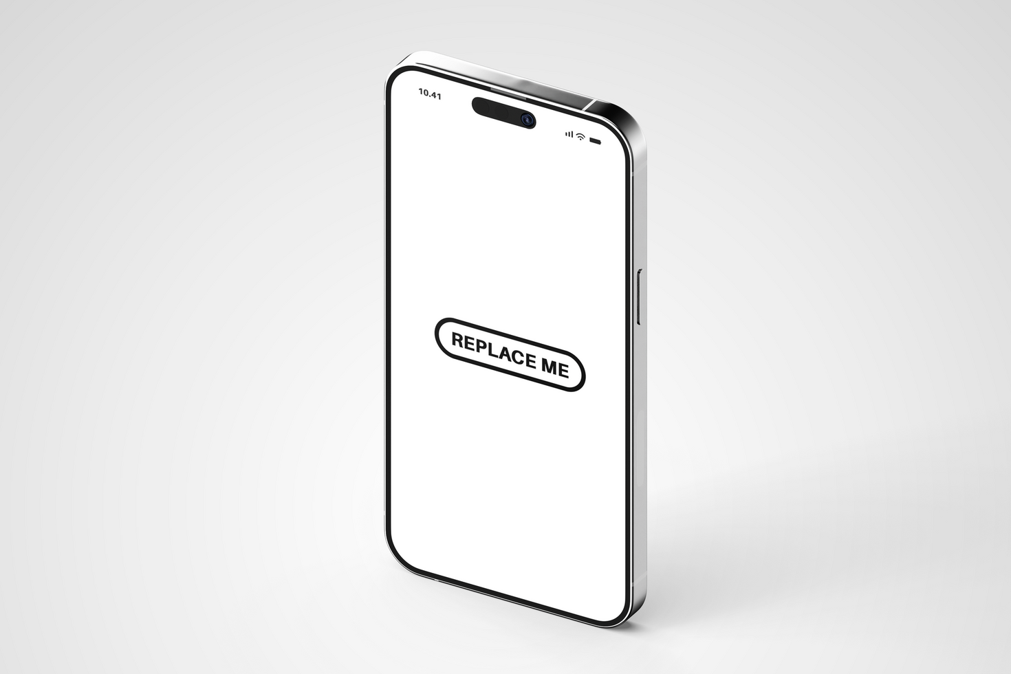 realistic mobile phone device with display screen editable mockup design template psd