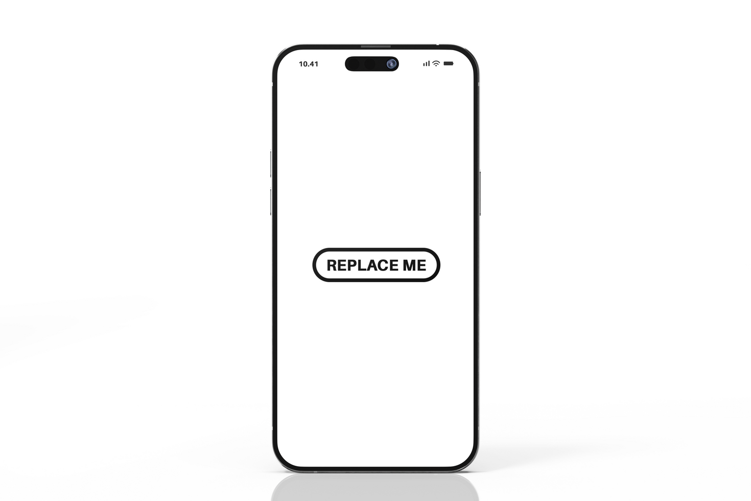realistic mobile phone device with display screen editable mockup design template psd