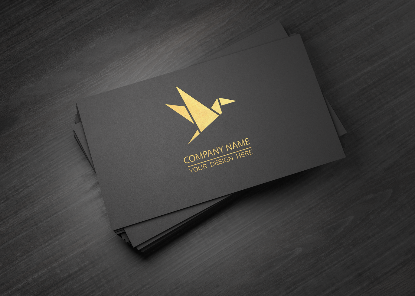 Luxury logo mockup on business card psd