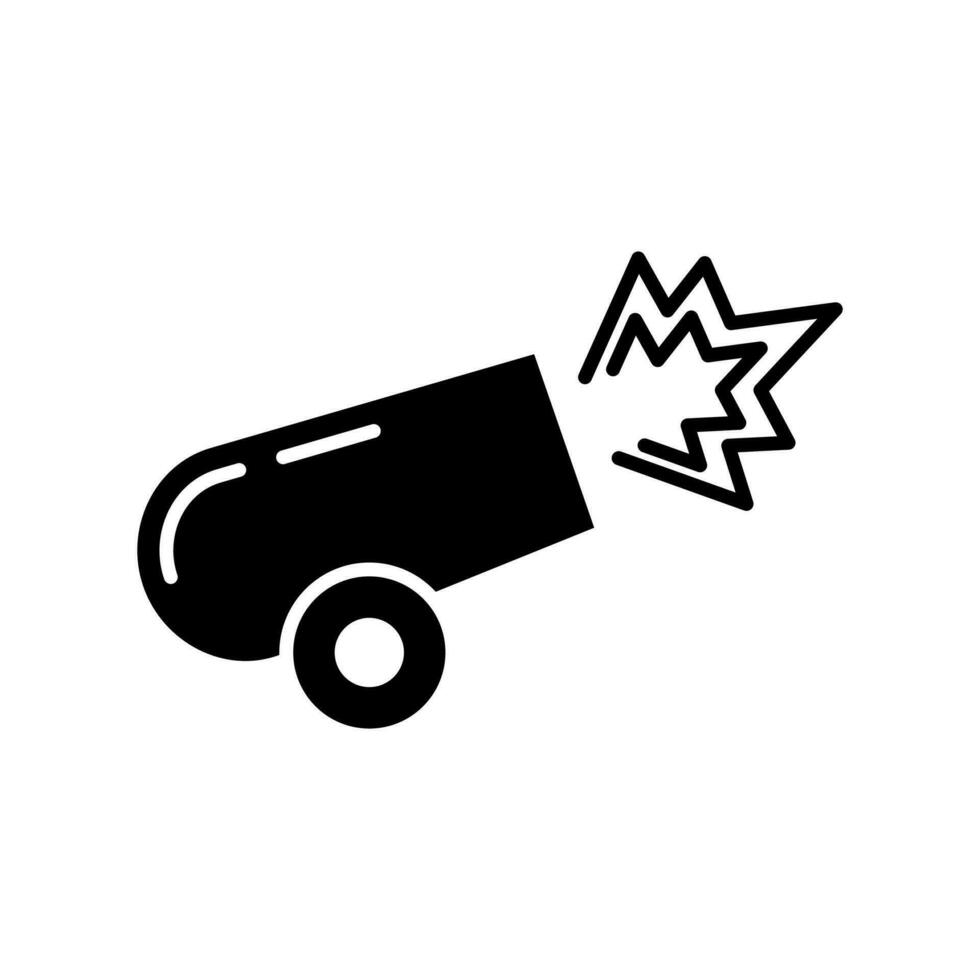 fireworks explosion celebration cannon icon,isolated white background. vector