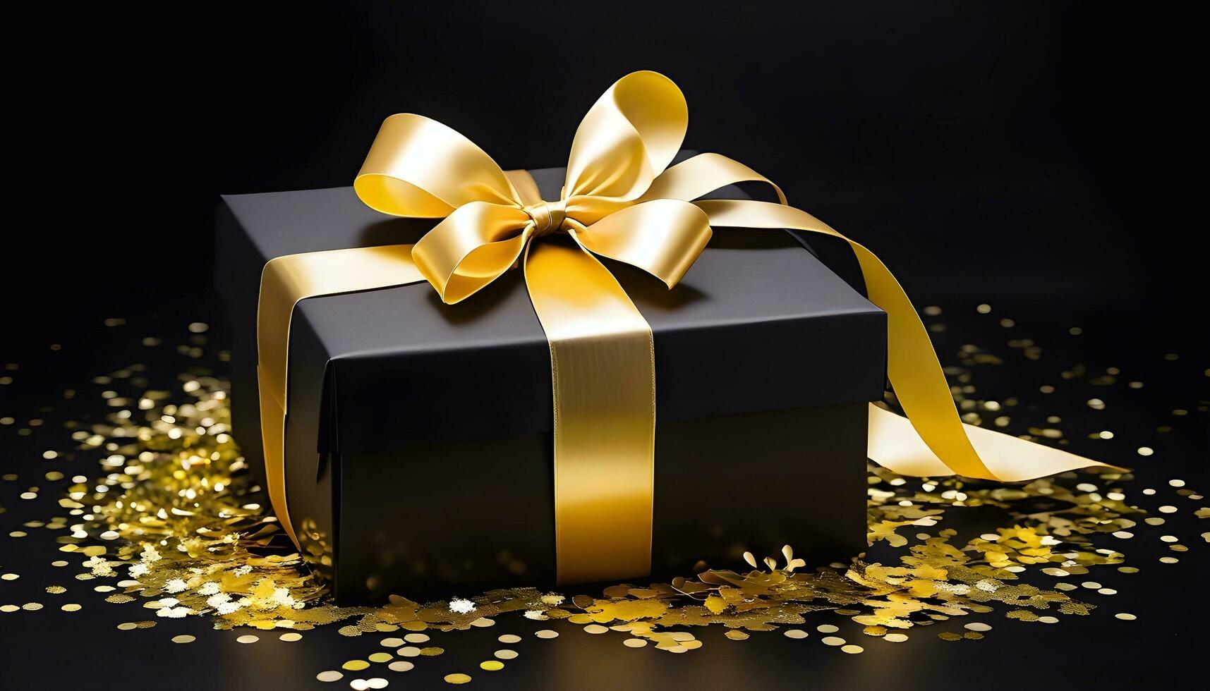 AI generated A Gift Wrapped in Gold A Beautiful Present Awaits photo